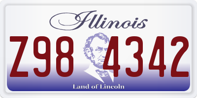 IL license plate Z984342