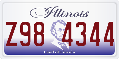 IL license plate Z984344