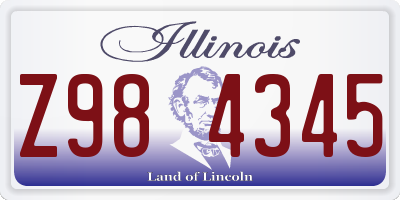 IL license plate Z984345