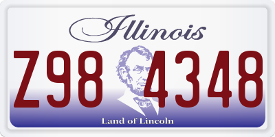 IL license plate Z984348