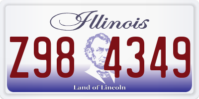 IL license plate Z984349