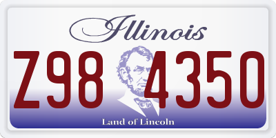 IL license plate Z984350