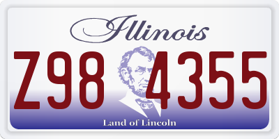 IL license plate Z984355