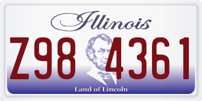 IL license plate Z984361