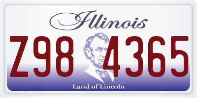IL license plate Z984365