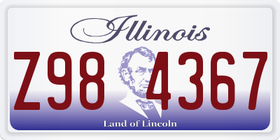IL license plate Z984367