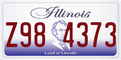 IL license plate Z984373