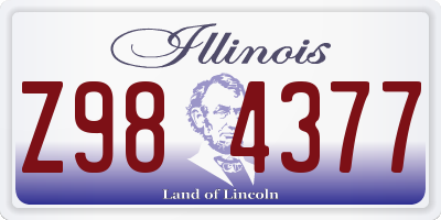 IL license plate Z984377