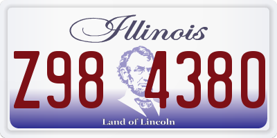 IL license plate Z984380