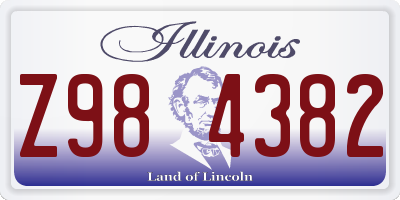 IL license plate Z984382