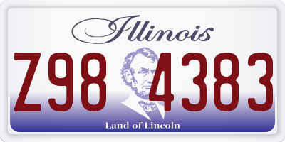 IL license plate Z984383