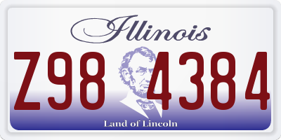 IL license plate Z984384