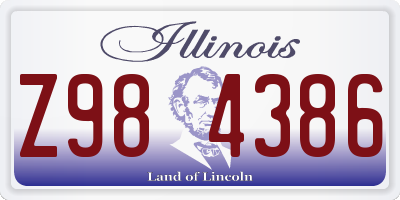 IL license plate Z984386