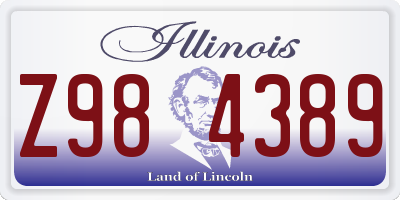 IL license plate Z984389