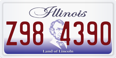 IL license plate Z984390