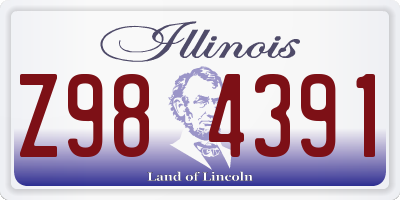 IL license plate Z984391