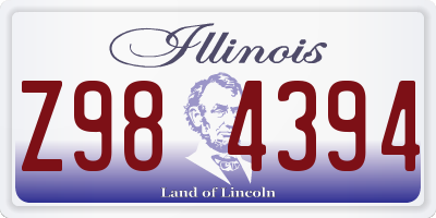 IL license plate Z984394