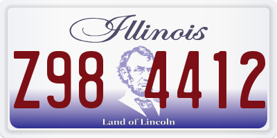 IL license plate Z984412