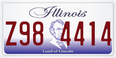 IL license plate Z984414