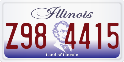 IL license plate Z984415