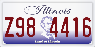 IL license plate Z984416