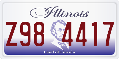 IL license plate Z984417