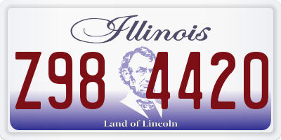 IL license plate Z984420