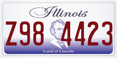 IL license plate Z984423