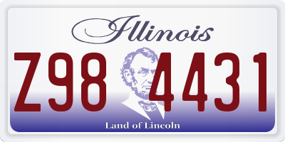 IL license plate Z984431