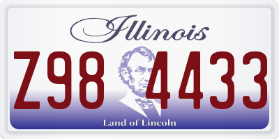 IL license plate Z984433