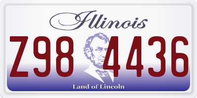 IL license plate Z984436