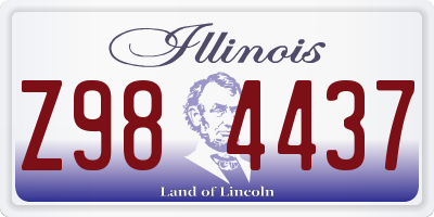 IL license plate Z984437