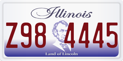 IL license plate Z984445
