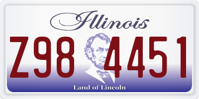 IL license plate Z984451