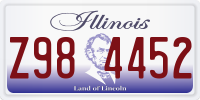 IL license plate Z984452