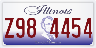 IL license plate Z984454