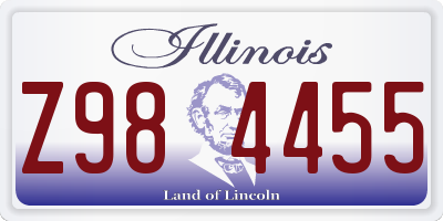 IL license plate Z984455