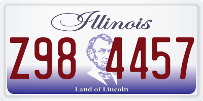 IL license plate Z984457