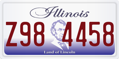 IL license plate Z984458