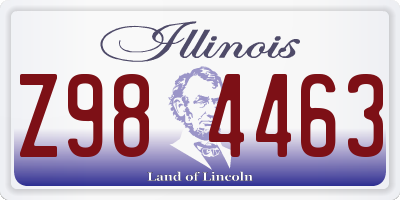 IL license plate Z984463