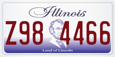IL license plate Z984466