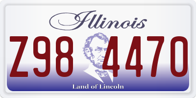 IL license plate Z984470