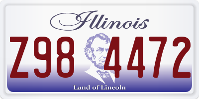 IL license plate Z984472