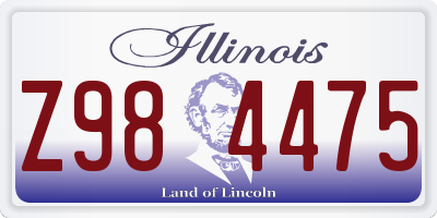 IL license plate Z984475
