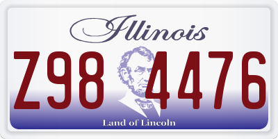 IL license plate Z984476