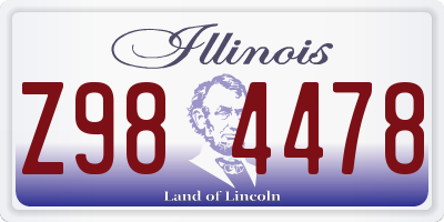 IL license plate Z984478
