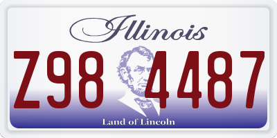 IL license plate Z984487