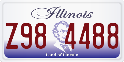 IL license plate Z984488