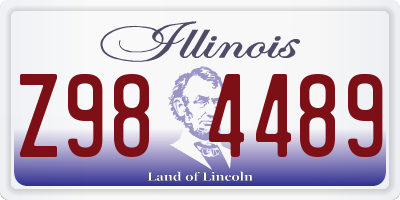 IL license plate Z984489