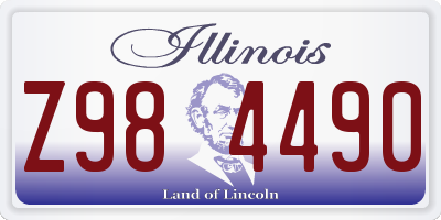 IL license plate Z984490